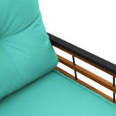 vidaXL Fa réteg pad párnával Egyszínű párnával Türkiz 114 x 55 x 77 cm