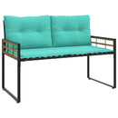 vidaXL Fa réteg pad párnával Egyszínű párnával Türkiz 114 x 55 x 77 cm