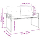 vidaXL Fa réteg pad párnával Egyszínű párnával Türkiz 114 x 55 x 77 cm