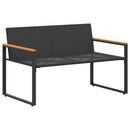 vidaXL pad párnával Fekete és krémfehér 115 x 65 x 72 cm Rattan