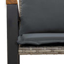 vidaXL pad párnával Szürke és sötétszürke 115 x 65 x 72 cm Rattan