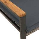 vidaXL pad párnával Szürke és sötétszürke 115 x 65 x 72 cm Rattan