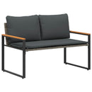vidaXL pad párnával Szürke és sötétszürke 115 x 65 x 72 cm Rattan