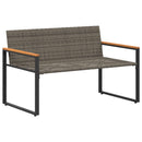 vidaXL pad párnával Szürke és sötétszürke 115 x 65 x 72 cm Rattan