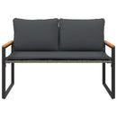 vidaXL pad párnával Szürke és sötétszürke 115 x 65 x 72 cm Rattan