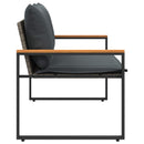 vidaXL pad párnával Szürke és sötétszürke 115 x 65 x 72 cm Rattan