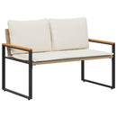 vidaXL pad párnával Beige és Krémszínű 115 x 65 x 72 cm Rattan