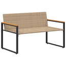 vidaXL pad párnával Beige és Krémszínű 115 x 65 x 72 cm Rattan