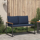 vidaXL pad párnával Szürke és sötétkék 115 x 65 x 72 cm Rattan