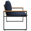 vidaXL pad párnával Szürke és sötétkék 115 x 65 x 72 cm Rattan