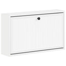 vidaXL Fali Cipőtartó EDE 71 x 17 x 43 cm Szerelt Fa Fehér