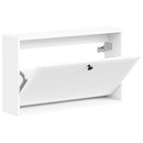 vidaXL Fali Cipőtartó EDE 71 x 17 x 43 cm Szerelt Fa Fehér