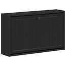 vidaXL Fali Cipőtartó EDE 71 x 17 x 43 cm Szerelt Fa Fekete