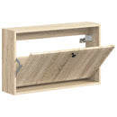 vidaXL Fali Cipőtartó EDE 71 x 17 x 43 cm Szerelt Fa Sonoma Tölgy