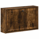 vidaXL Fali Cipőtartó EDE 71 x 17 x 43 cm Szerelt Fa Füstös Tölgy