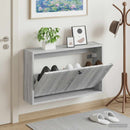 vidaXL Fali Cipőtartó EDE 71 x 17 x 43 cm Szerelt Fa Szürke Sonoma