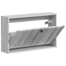 vidaXL Fali Cipőtartó EDE 71 x 17 x 43 cm Szerelt Fa Szürke Sonoma