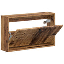 vidaXL Fali Cipőtartó EDE 71 x 17 x 43 cm Szerelt Fa Antik Fa