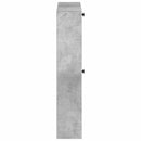 vidaXL Fali Cipőtartó EDE 71 x 17 x 86 cm Szerelt Fa Betonszürke