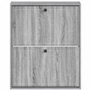 vidaXL Fali Cipőtartó EDE 71 x 17 x 86 cm Szerelt Fa Szürke Sonoma