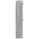 vidaXL Fali Cipőtartó EDE 71 x 17 x 86 cm Szerelt Fa Szürke Sonoma