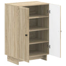 vidaXL Cipőszekrény EDE 59,5 x 39,5 x 90 cm Szerelt Fa Sonoma Tölgy