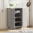 vidaXL Cipőszekrény EDE 59,5 x 39,5 x 90 cm Szerelt Fa Szürke Sonoma