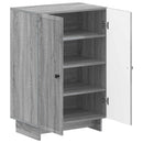 vidaXL Cipőszekrény EDE 59,5 x 39,5 x 90 cm Szerelt Fa Szürke Sonoma