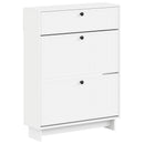 vidaXL Cipőszekrény EDE 78 x 24 x 103 cm Szerelt Fa Fehér