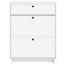 vidaXL Cipőszekrény EDE 78 x 24 x 103 cm Szerelt Fa Fehér