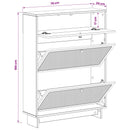 vidaXL Cipőszekrény EDE 78 x 24 x 103 cm Szerelt Fa Fehér