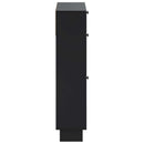 vidaXL Cipőszekrény EDE 78 x 24 x 103 cm Szerelt Fa Fekete
