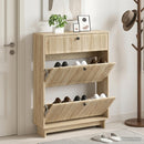 vidaXL Cipőszekrény EDE 78 x 24 x 103 cm Szerelt Fa Sonoma Tölgy