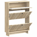 vidaXL Cipőszekrény EDE 78 x 24 x 103 cm Szerelt Fa Sonoma Tölgy