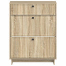 vidaXL Cipőszekrény EDE 78 x 24 x 103 cm Szerelt Fa Sonoma Tölgy