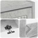 vidaXL Cipőszekrény EDE 78 x 24 x 103 cm Szerelt Fa Betonszürke