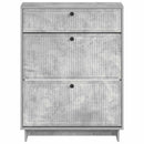 vidaXL Cipőszekrény EDE 78 x 24 x 103 cm Szerelt Fa Betonszürke