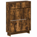 vidaXL Cipőszekrény EDE 78 x 24 x 103 cm Szerelt Fa Füstös Tölgy