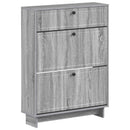 vidaXL Cipőszekrény EDE 78 x 24 x 103 cm Szerelt Fa Szürke Sonoma