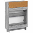 vidaXL Cipőszekrény EDE 78 x 24 x 103 cm Szerelt Fa Szürke Sonoma