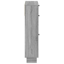 vidaXL Cipőszekrény EDE 78 x 24 x 103 cm Szerelt Fa Szürke Sonoma