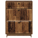vidaXL Cipőszekrény EDE 78 x 24 x 103 cm Szerelt Fa Antik Fa