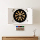 vidaXL Darts szekrény EDE Magasfényű Fehér 52,5 x 10,5 x 53,5 cm