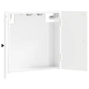 vidaXL Darts szekrény EDE Magasfényű Fehér 52,5 x 10,5 x 53,5 cm