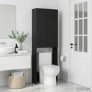 vidaXL WC Szekrény EDE Fekete 66 x 25,5 x 190 cm Szerelt Fa
