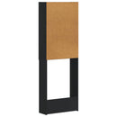 vidaXL WC Szekrény EDE Fekete 66 x 25,5 x 190 cm Szerelt Fa