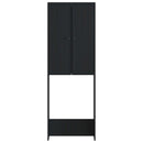 vidaXL WC Szekrény EDE Fekete 66 x 25,5 x 190 cm Szerelt Fa