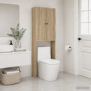 vidaXL WC Szekrény EDE Sonoma Tölgy 66 x 25,5 x 190 cm Szerelt Fa