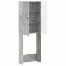vidaXL WC Szekrény EDE Betonszürke 66 x 25,5 x 190 cm Szerelt Fa