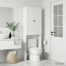 vidaXL WC Szekrény EDE Magasfényű Fehér 66 x 25,5 x 190 cm Szerelt Fa